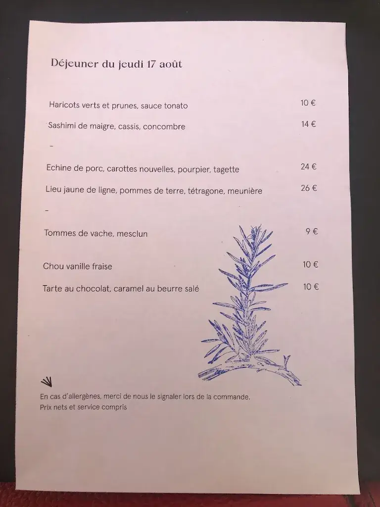 Menu_Comète I Restaurant et Chambres d'hôtes I à la mer I Saint Lunaire I_Saint-Lunaire_image_2