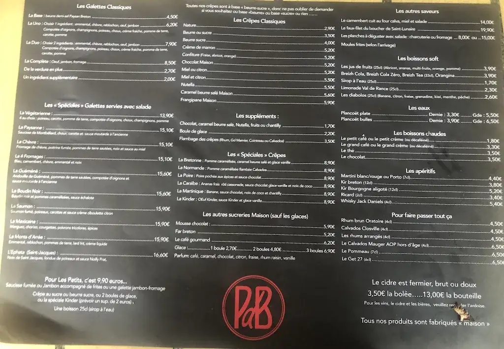 Menu_Le Pot de Beurre_Saint-Lunaire_immagine_1