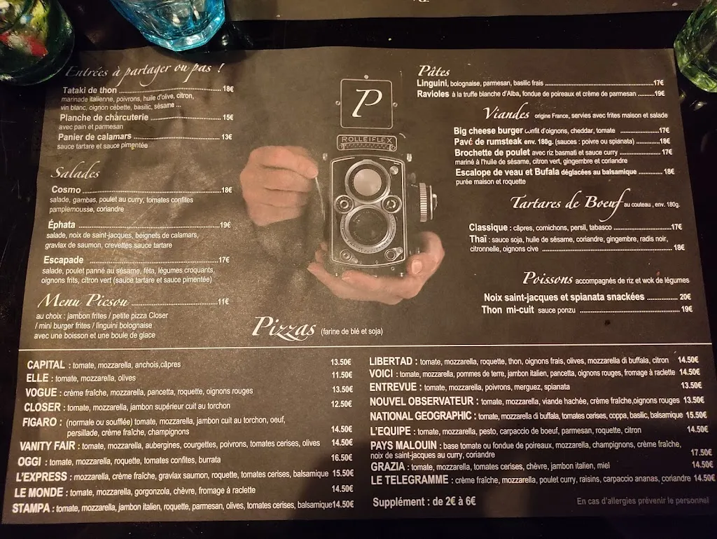 Menu_Le Paparazzi Sarl_Saint-Lunaire_image_3