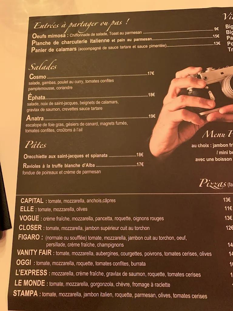 Menu_Le Paparazzi Sarl_Saint-Lunaire_image_4