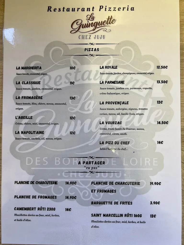 Menü_La Guinguette chez Juju restaurant du camping d’Audinet Brives charensac_Brives-Charensac_Bild_2