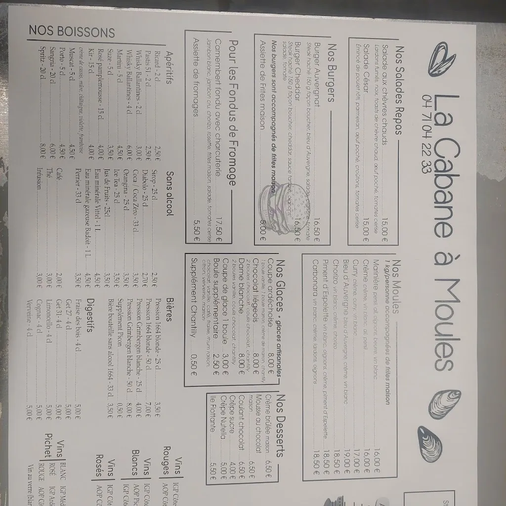 Menu_La cabane à moules_Puy-en-Velay_image_1