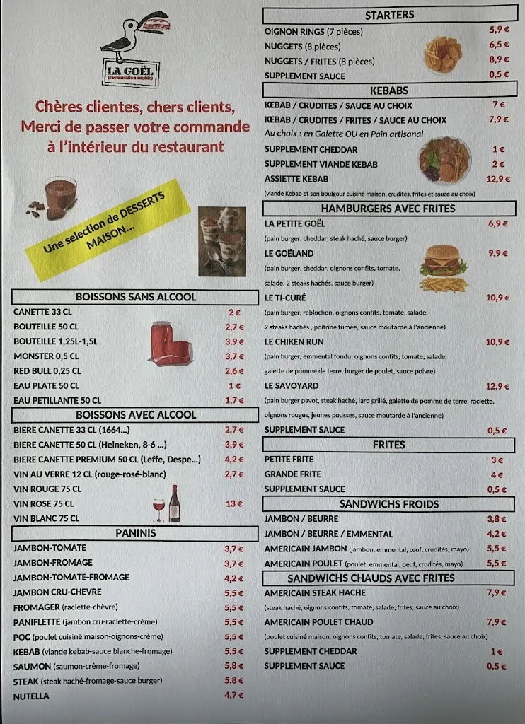 Menu_Restaurant La Goël_Saint-Avé_image_1
