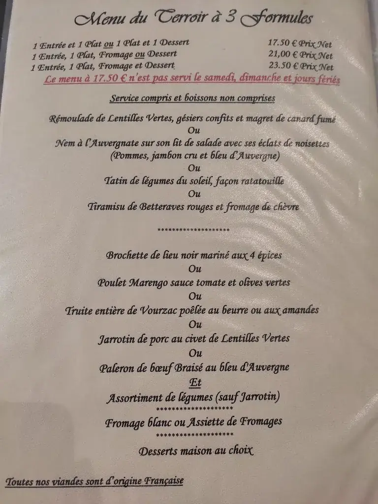 Menu_Restaurant l'Ecu d'Or_Puy-en-Velay_imagen_2