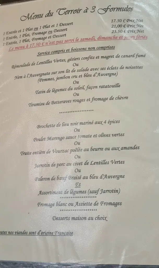 Menu_Restaurant l'Ecu d'Or_Puy-en-Velay_imagen_3