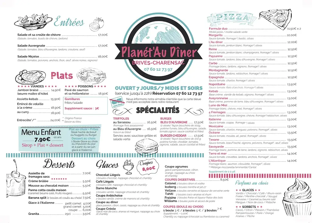 Planét’Au Dîner Restaurant in Brives-Charensac