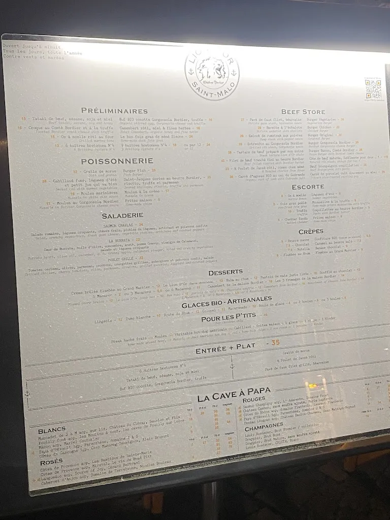 Menu_Brasserie du Lion D'Or_Saint-Malo_image_1