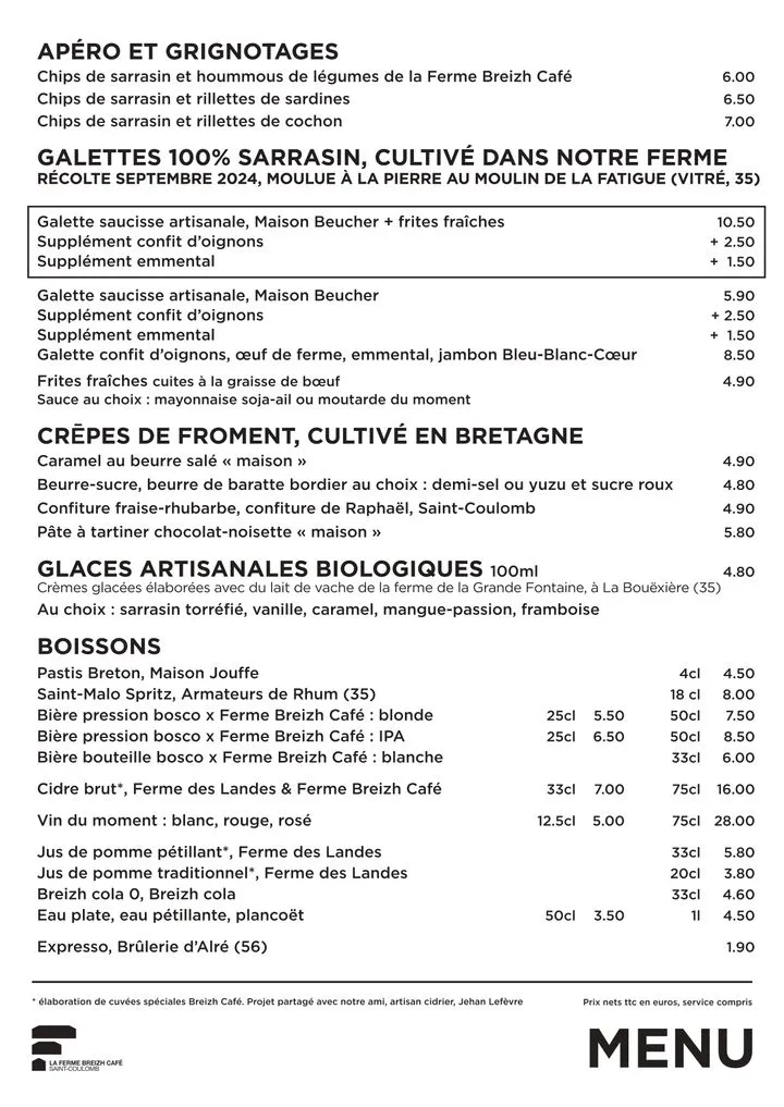 Menu_La Ferme Breizh Café_Saint-Coulomb_image_1