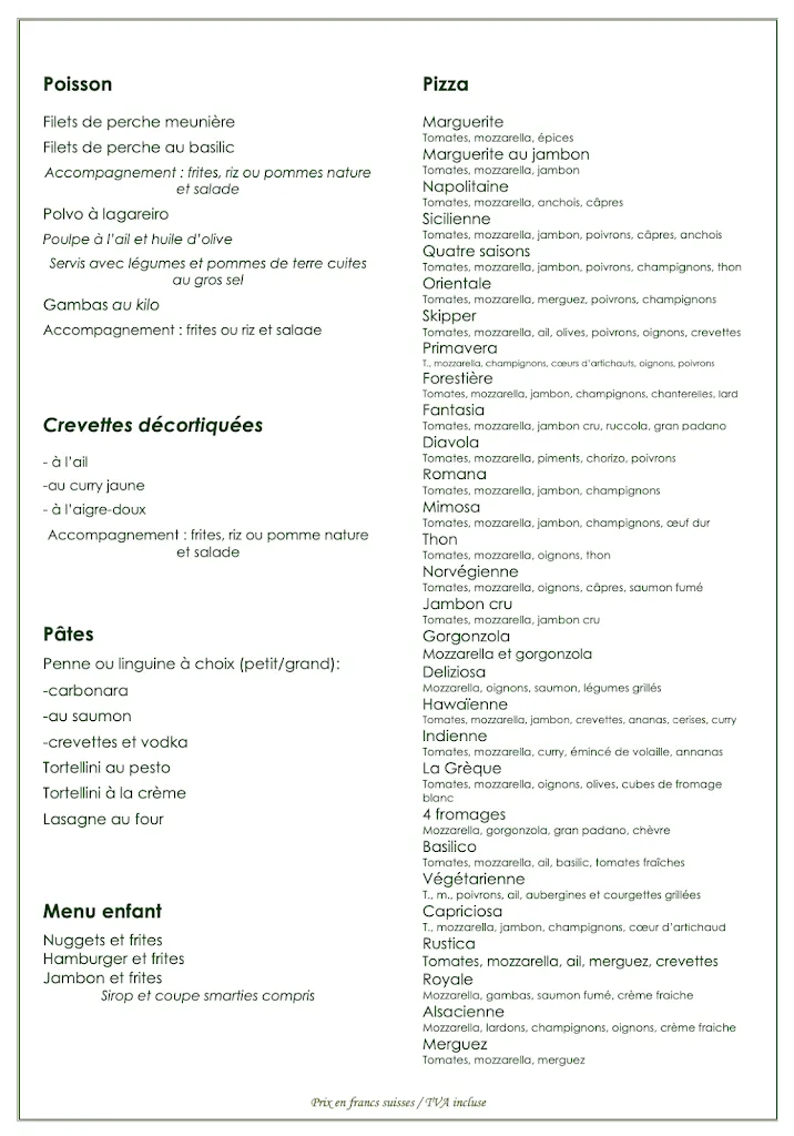 Menu_Restaurant Le Skipper_Saint-Sulpice_imagen_1