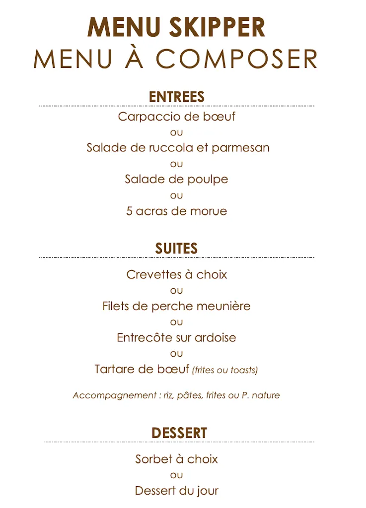 Menu_Restaurant Le Skipper_Saint-Sulpice_imagen_2