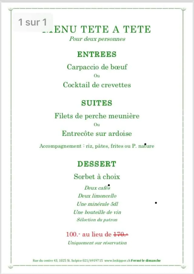 Menu_Restaurant Le Skipper_Saint-Sulpice_imagen_4