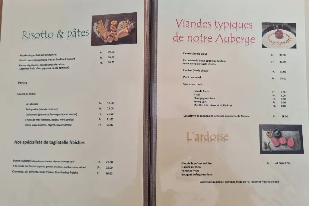 Menu_Auberge le St-Sulpice_Saint-Sulpice_immagine_1