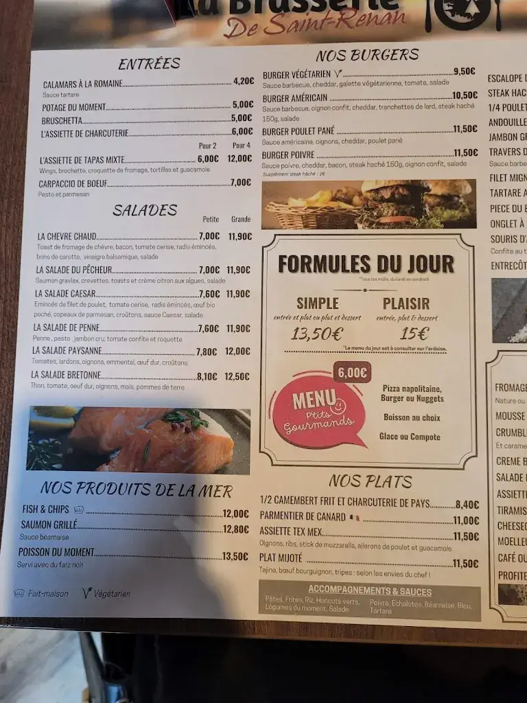 Menu_La Brasserie de Saint-Renan_Saint-Renan_immagine_2