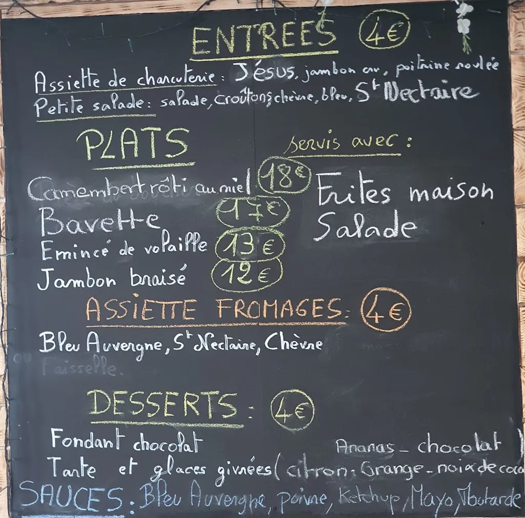 Menu_LE CHALET café resto_Chadrac_image_1