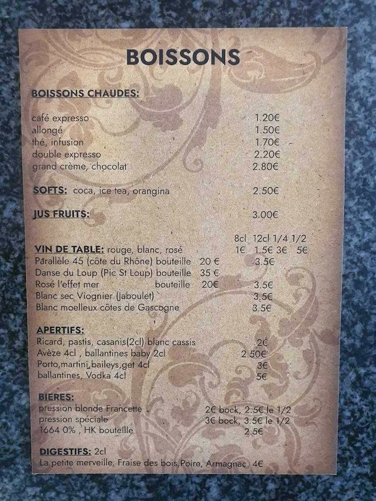 Menu_LE CHALET café resto_Chadrac_image_2