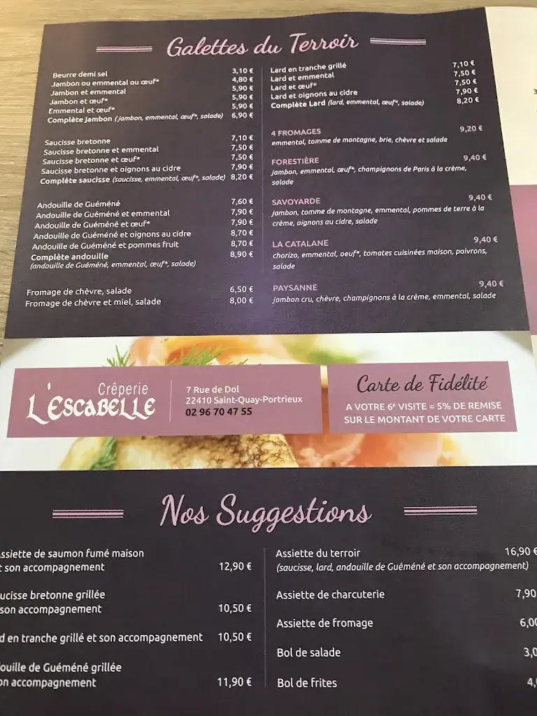 Menu_L'Escabelle . Restaurant . Crêperie. Produits bretons . Fait maison . Locavore_Saint-Quay-Portrieux_image_3