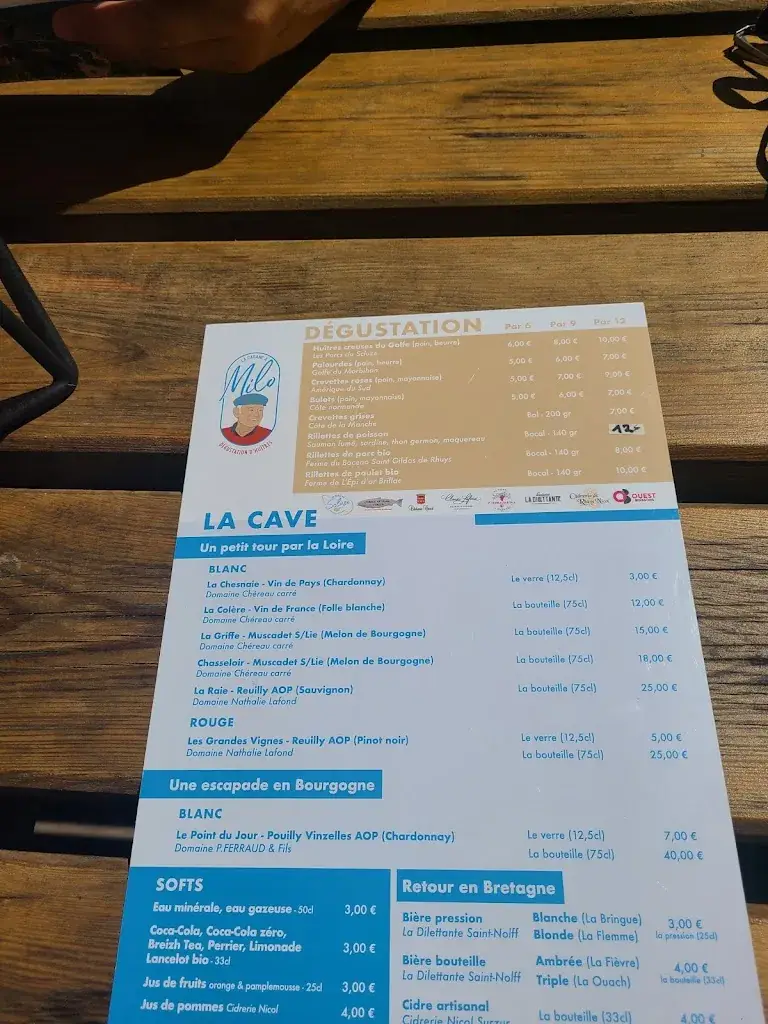 Menu_La Cabane à Milo Dégustation_Sarzeau_image_4