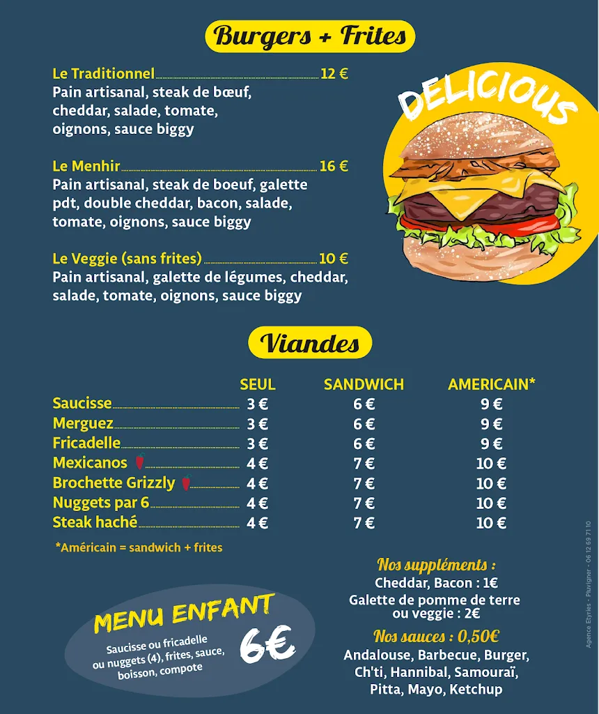 Menu_La Friterie des Menhirs _Saint-Philibert_image_1