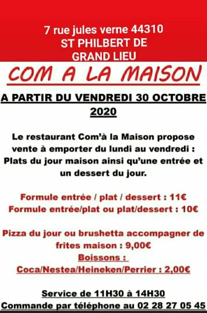 Menu_Com à la Maison_Saint-Philbert-de-Grand-Lieu_immagine_1