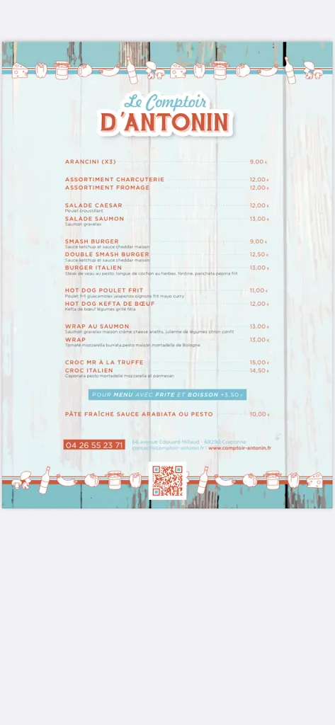 Menu_LE COMPTOIR D ANTONIN_Craponne_immagine_4