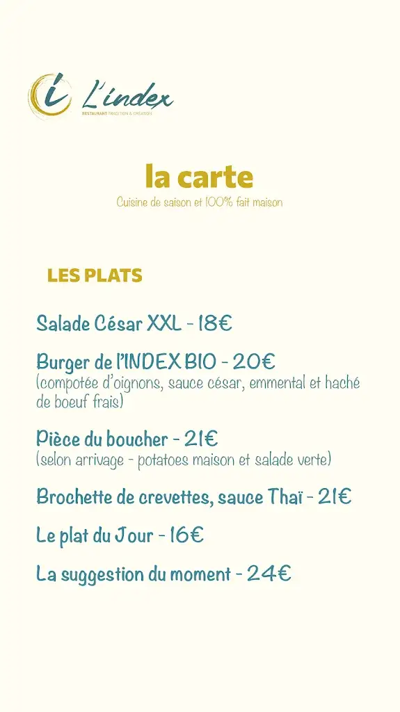 Menü_L'index Restaurant_Craponne_Bild_2