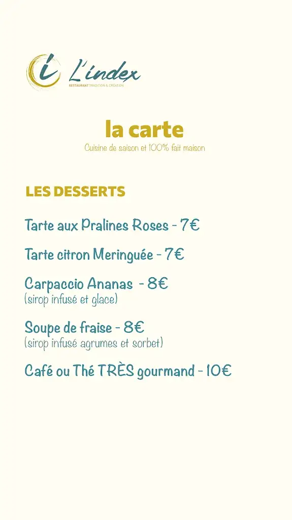 Menü_L'index Restaurant_Craponne_Bild_4