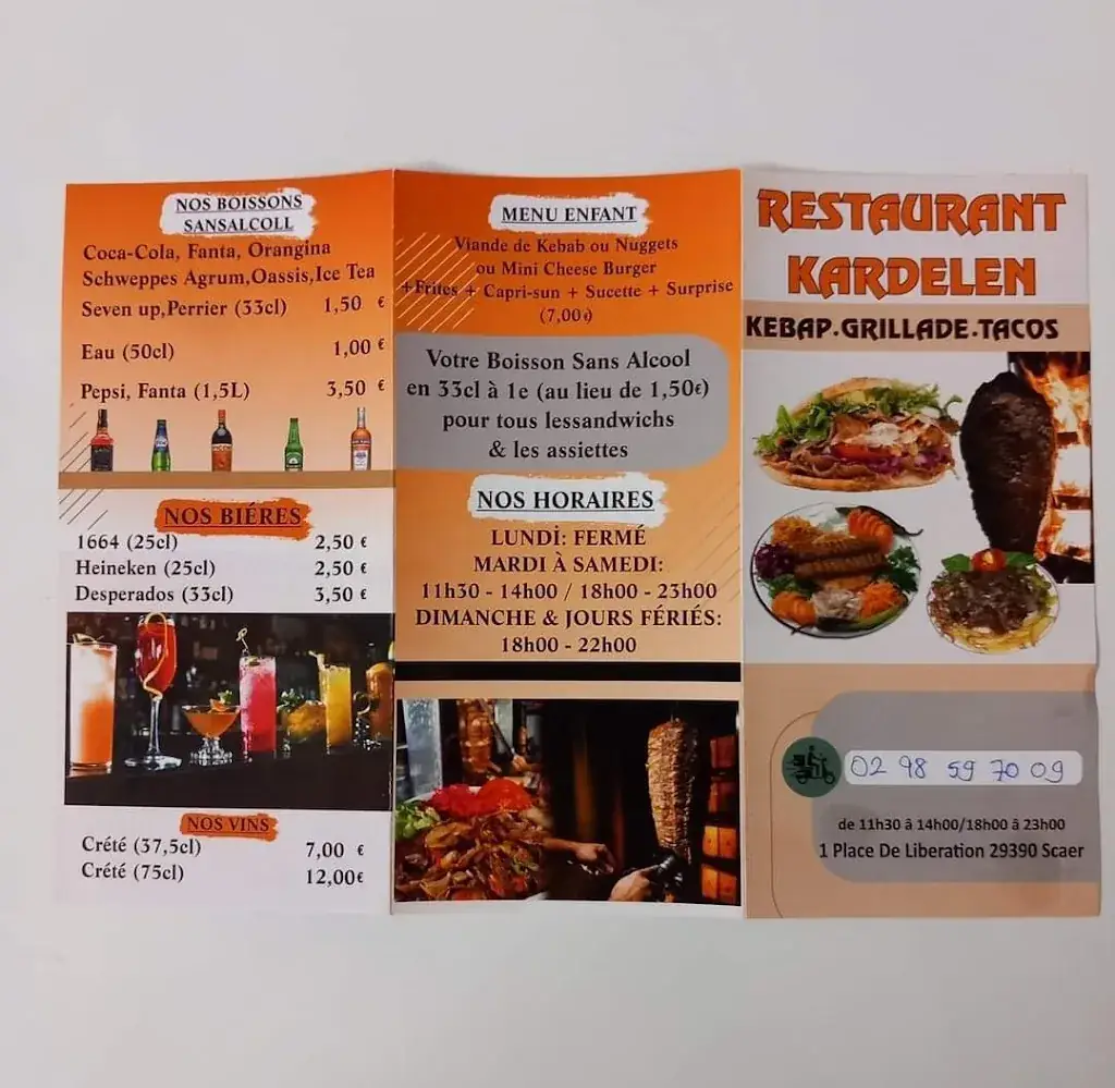 Menü_Kardelen kebab_Scaër_Bild_2