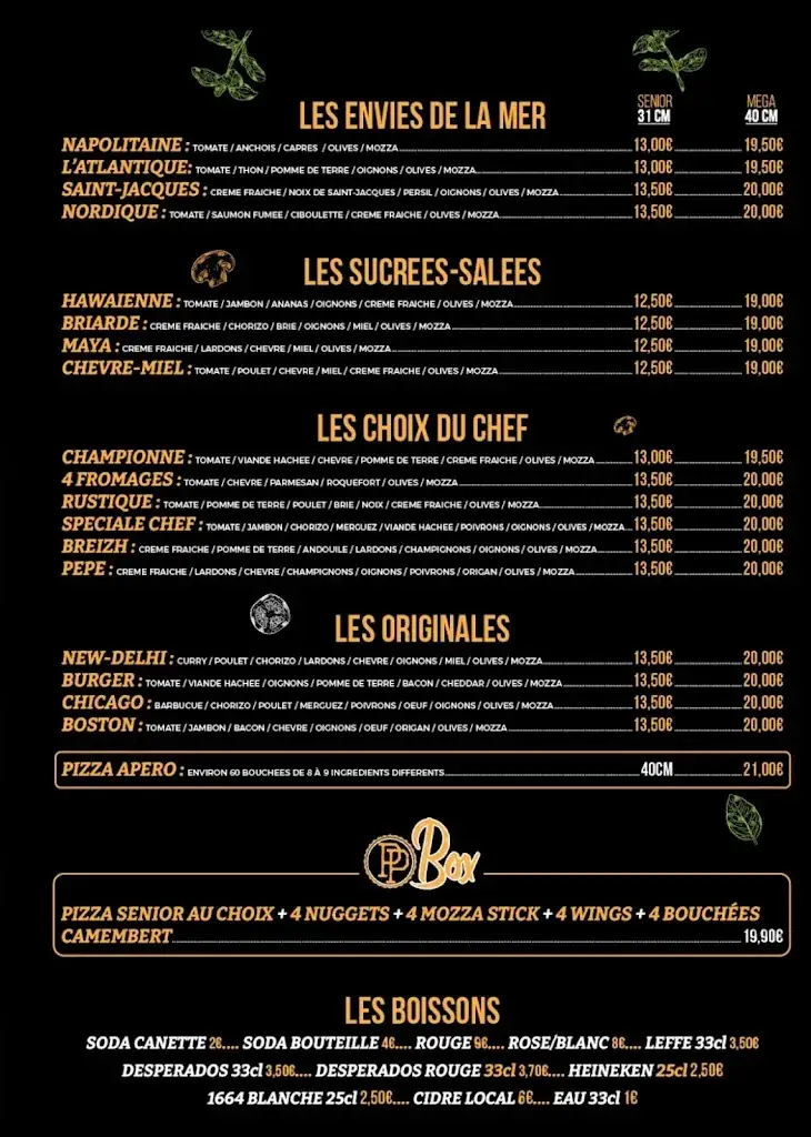 Menu_PIZZA PÉPÉ TELGRUC-SUR-MER_Telgruc-sur-Mer_immagine_1