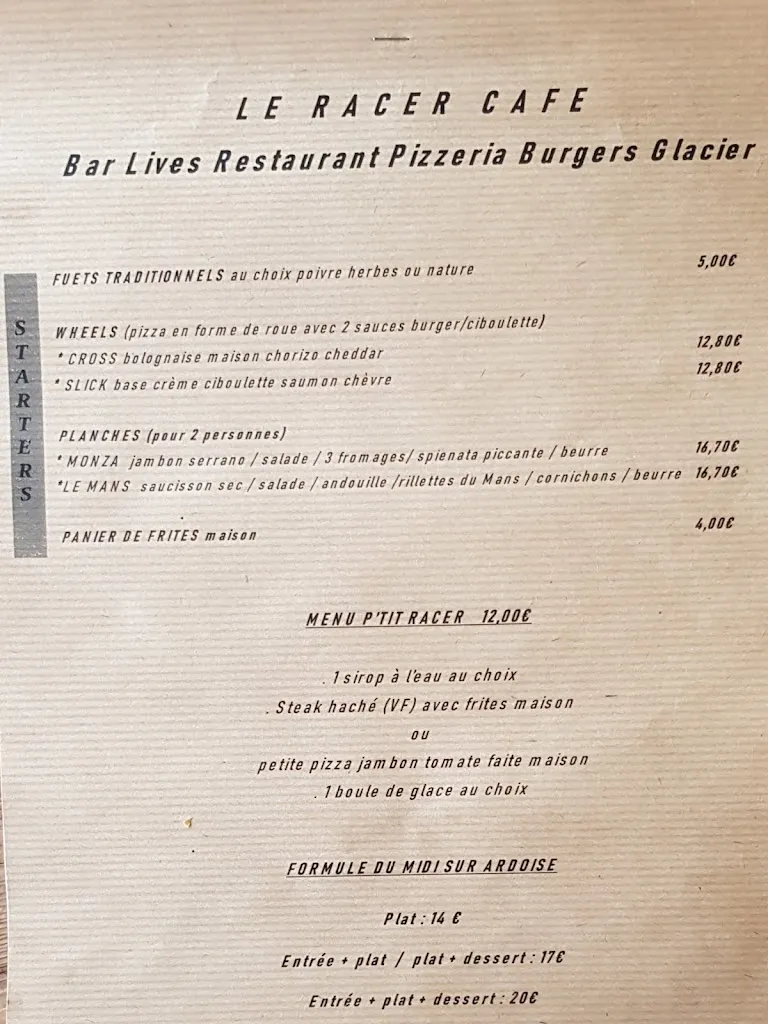 Menü_Le Racer Café_Trélivan_Bild_1