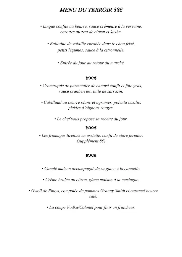 Menu_Restaurant Latitude 47 - Damgan - Morbihan - Bretagne_Damgan_immagine_2