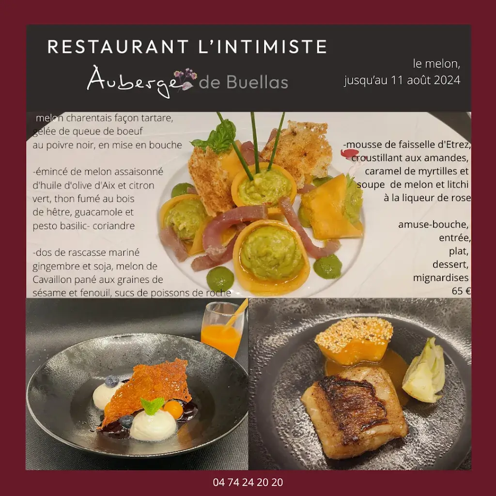 Menü_L'Intimiste, Restaurant à Buellas, Ain_Buellas_Bild_2
