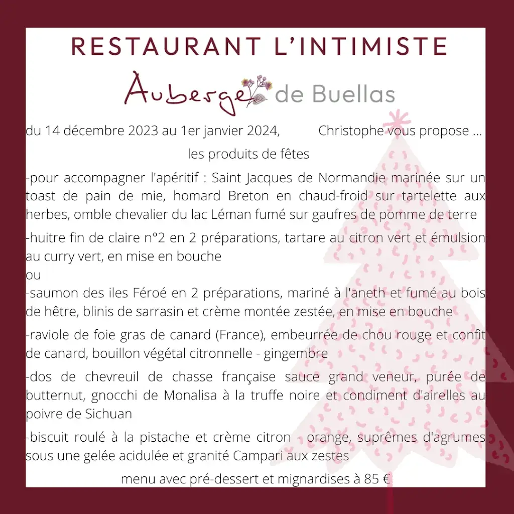 Menü_L'Intimiste, Restaurant à Buellas, Ain_Buellas_Bild_4