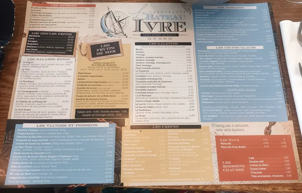 Menu_Le Bateau Ivre Café Brasserie_Saint-Pierre-Quiberon_image_1