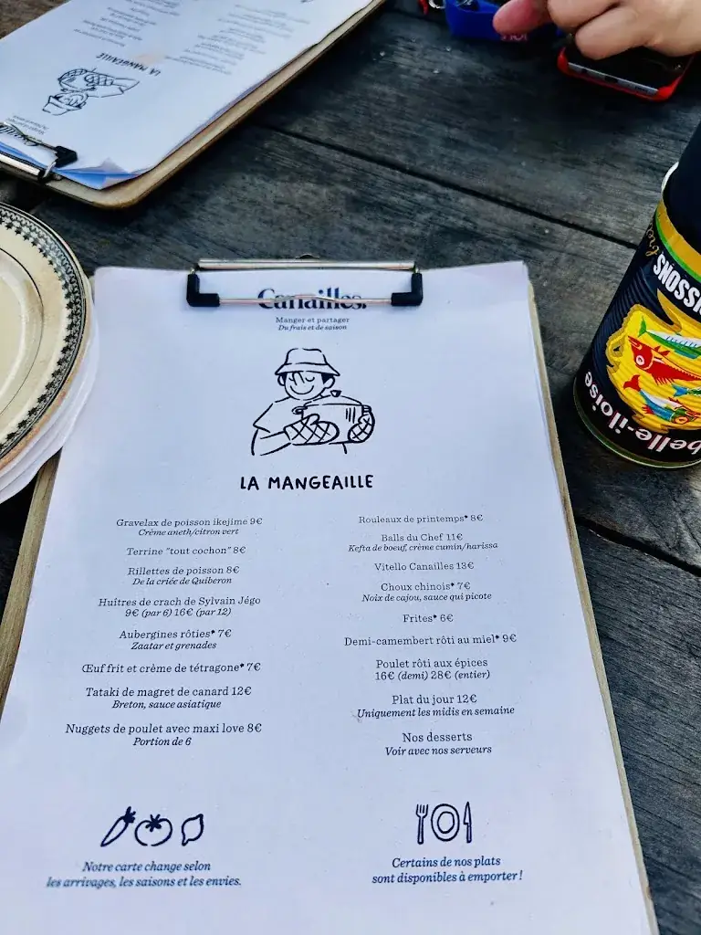 Menu_Bar Restaurant Guinguette Canailles_Saint-Pierre-Quiberon_image_2