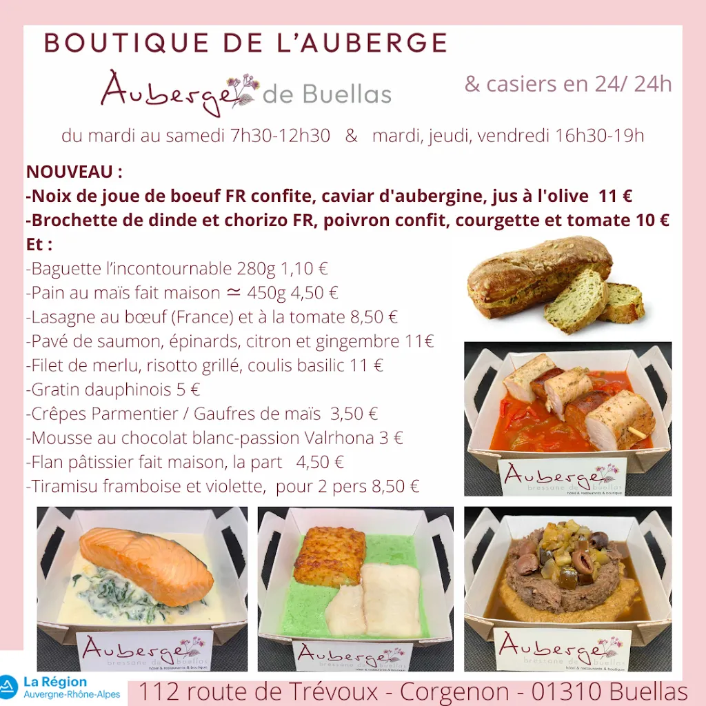 Menu_Auberge Bressane de Buellas_Buellas_image_1