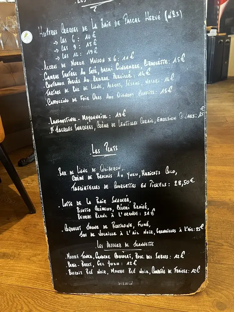 Menu_La Mer à boire, Bistrot gourmand_Quiberon_image_1