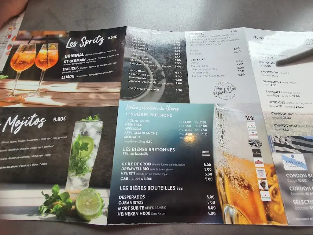 Menu_Beach Bar Quiberon_Saint-Pierre-Quiberon_image_3