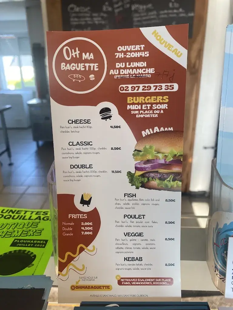Menu_Oh ma baguette_Saint-Pierre-Quiberon_imagen_1