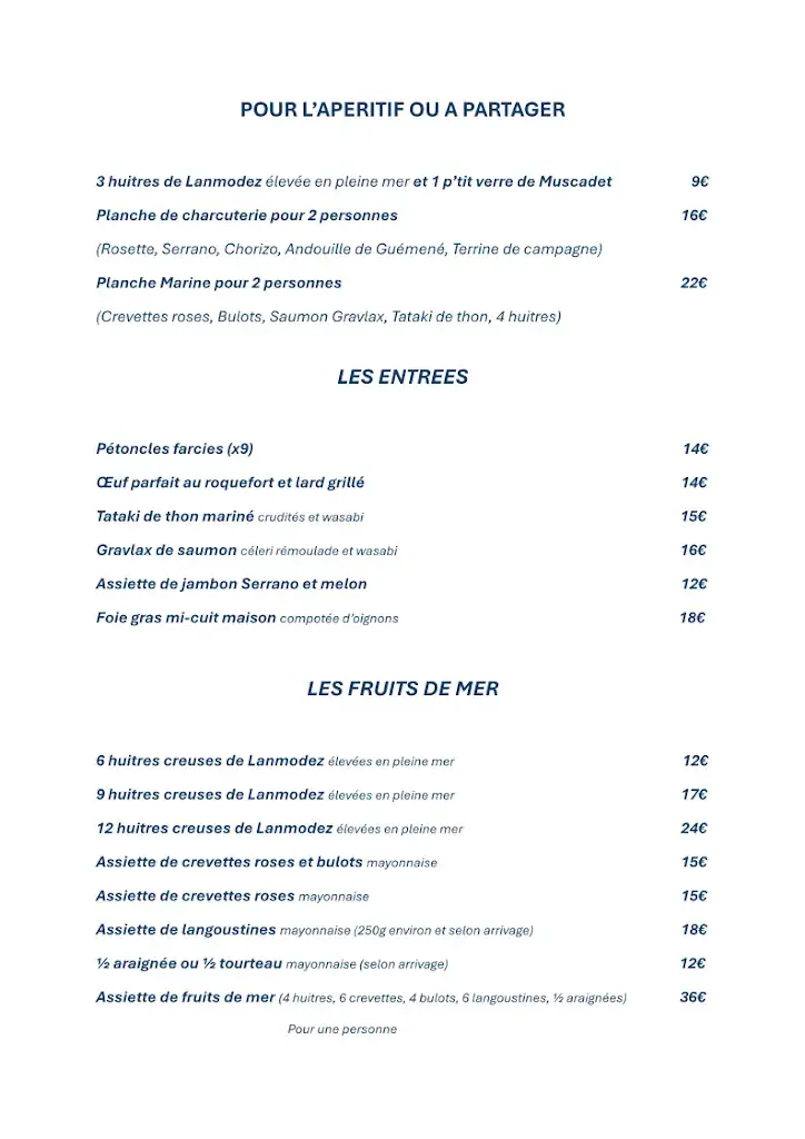 Menü_La Grève Blanche BAG II_Trégastel_Bild_1