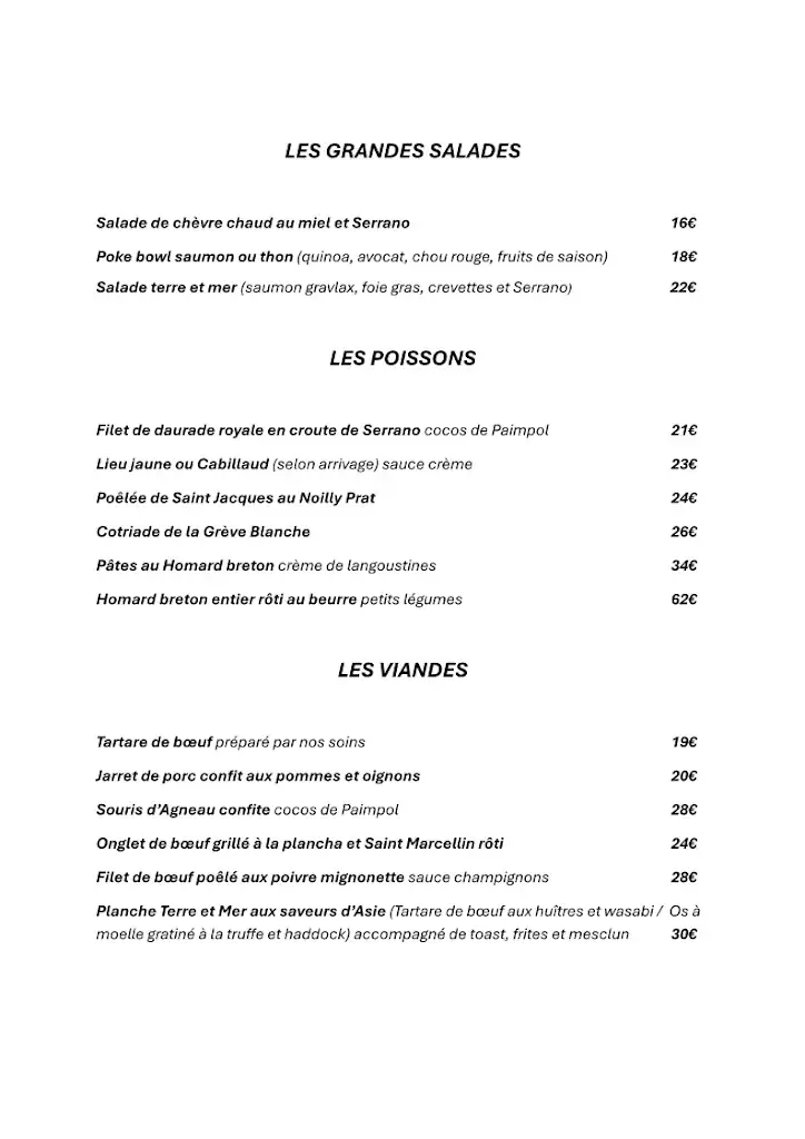 Menü_La Grève Blanche BAG II_Trégastel_Bild_4