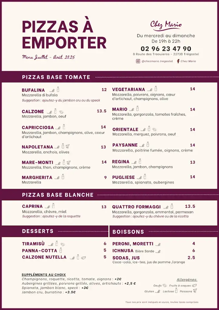 Menu_Chez Mario_Trégastel_image_1