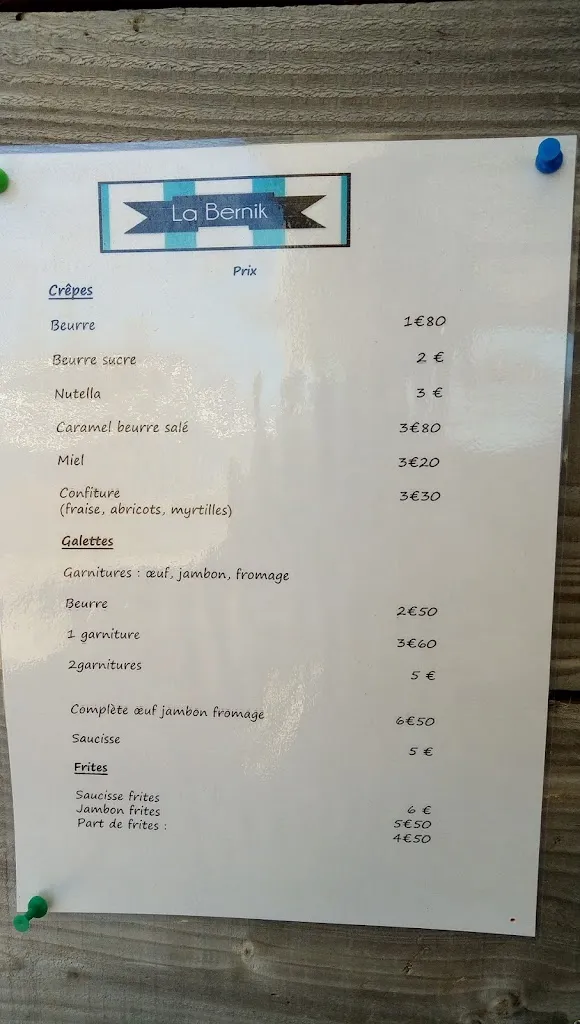 Menu_La Bernik bar_Trégastel_image_2