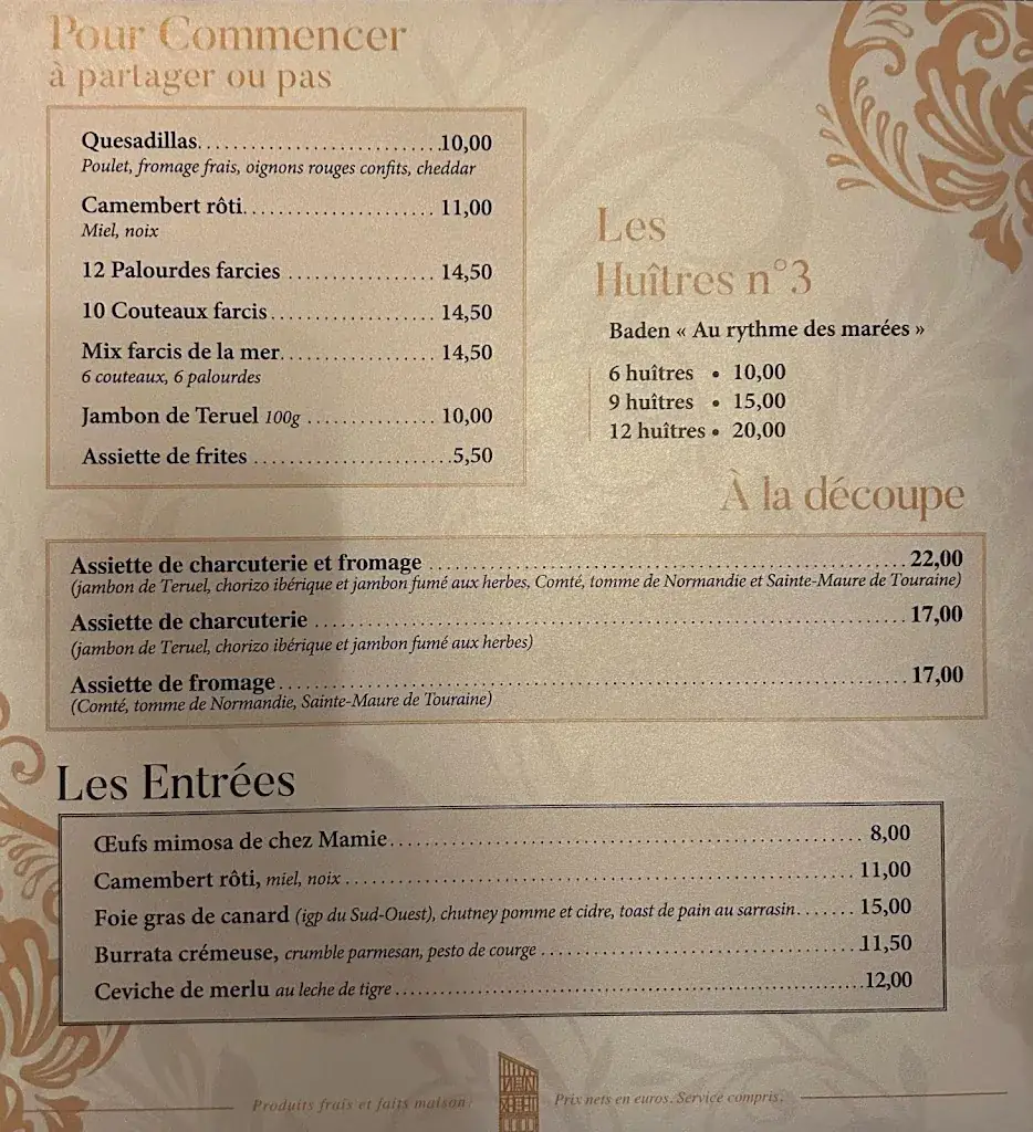 Menu_Le Cardinal Vannes_Vannes_image_2