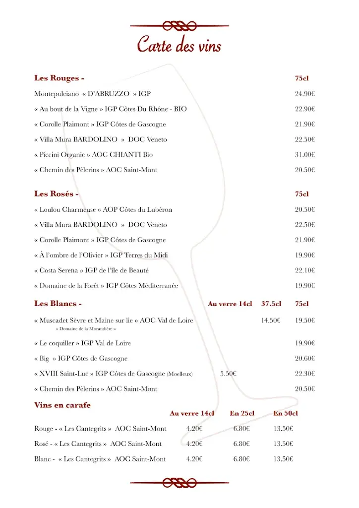 Menu_Le ty Gwen pizzeria restaurant_Trévou-Tréguignec_imagen_1