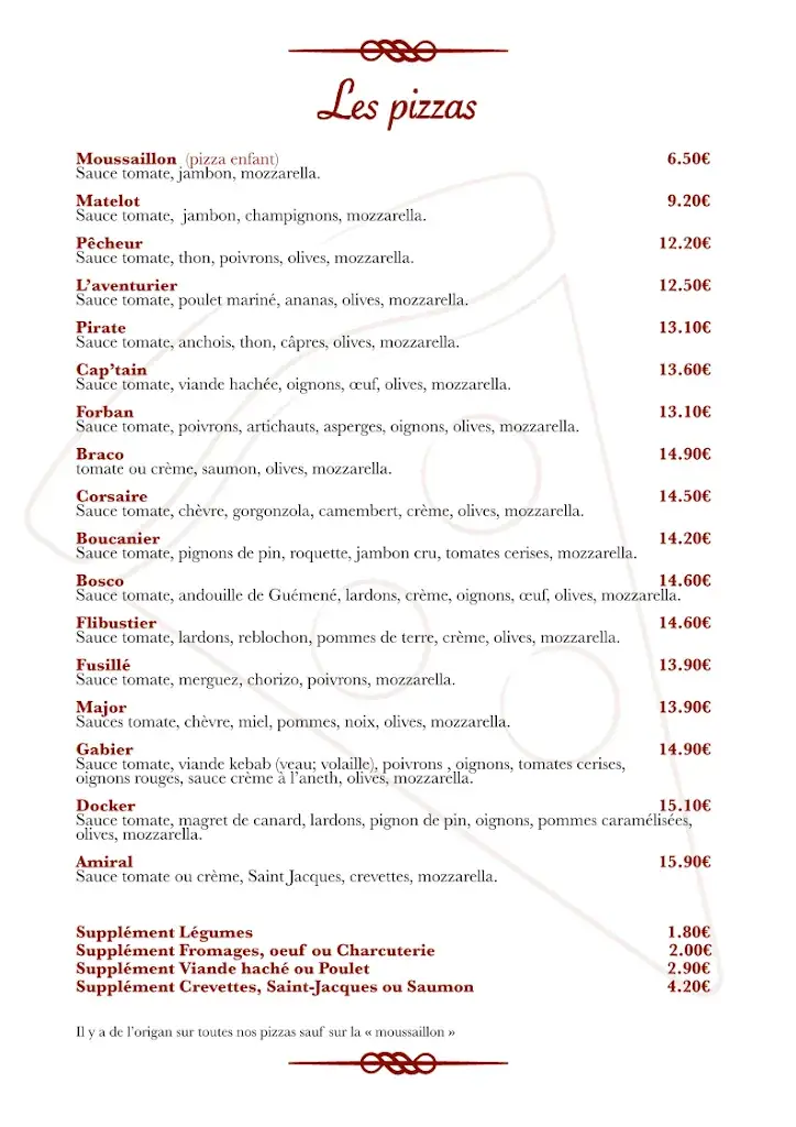 Menu_Le ty Gwen pizzeria restaurant_Trévou-Tréguignec_imagen_2