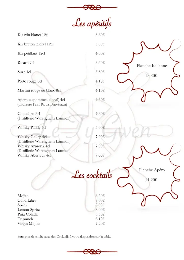 Menu_Le ty Gwen pizzeria restaurant_Trévou-Tréguignec_imagen_4