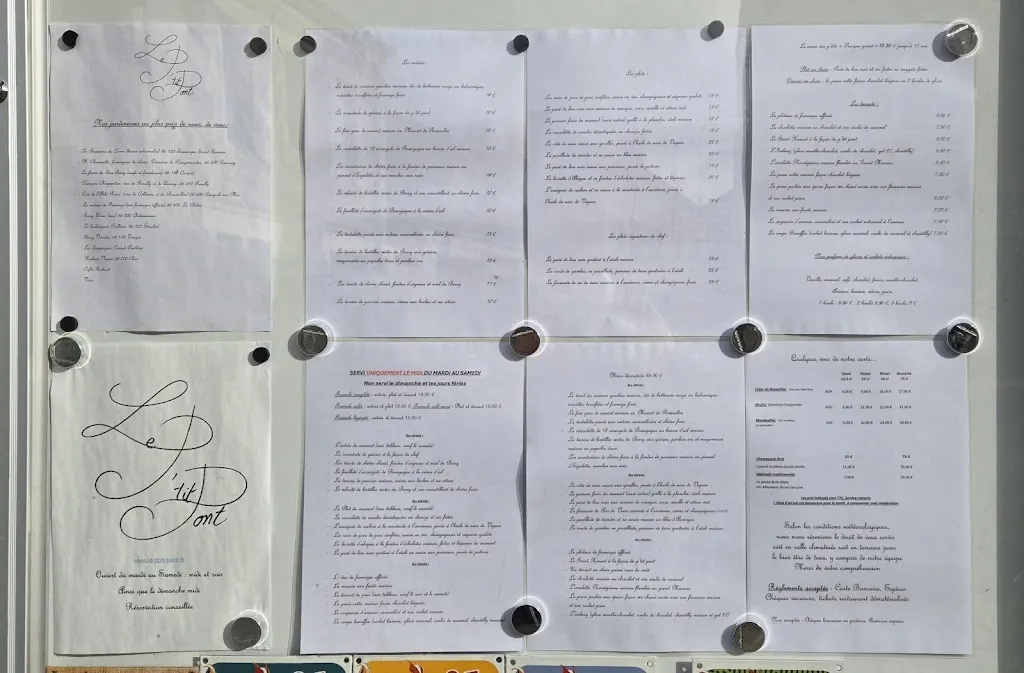 Menu_Restaurant Le P'tit Pont_Ardentes_image_4