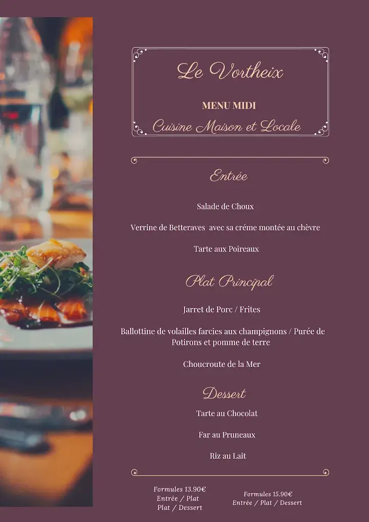 Menu_Bar/Restaurant Le Vortheix_Theix-Noyalo_image_3