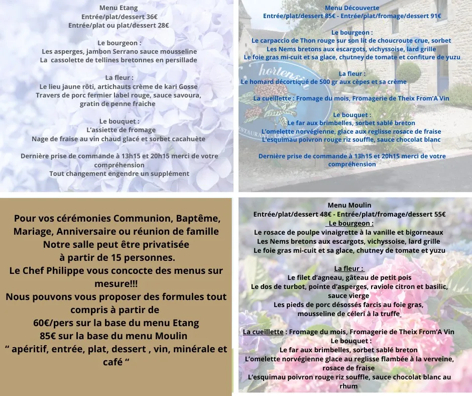 Menu_Restaurant L'Hortensia_Theix-Noyalo_image_1