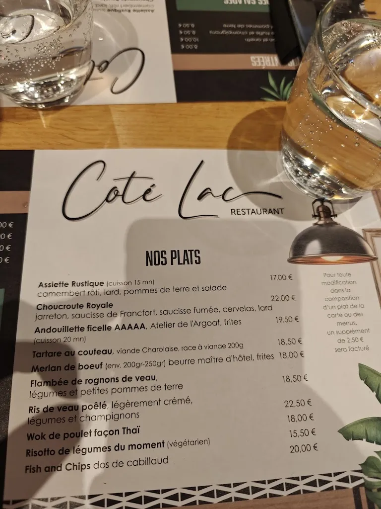 Menu_CÔTÉ LAC_Ploërmel_image_1